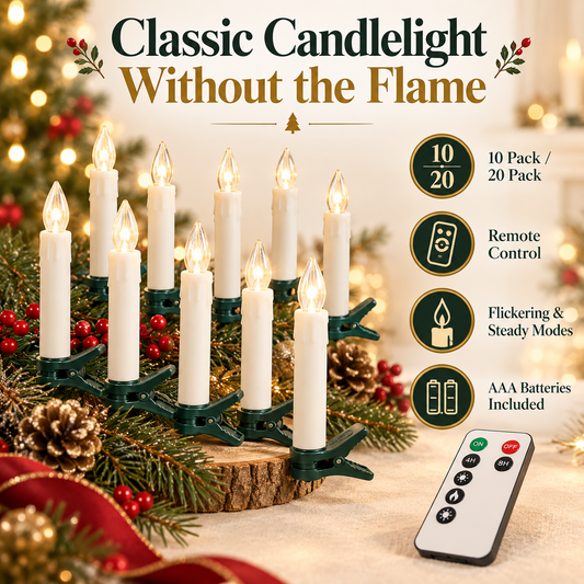 🔥Last Day 50% OFF-🕯️Flameless Christmas Candle Clip Lights🎄