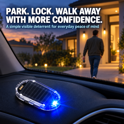 🚨 Solar Car Security Warning Light | Wireless LED Anti-Theft Visual Deterrent