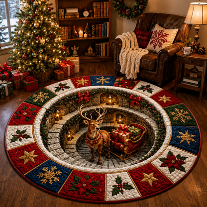 🎄 Christmas 3D Optical Illusion Rug