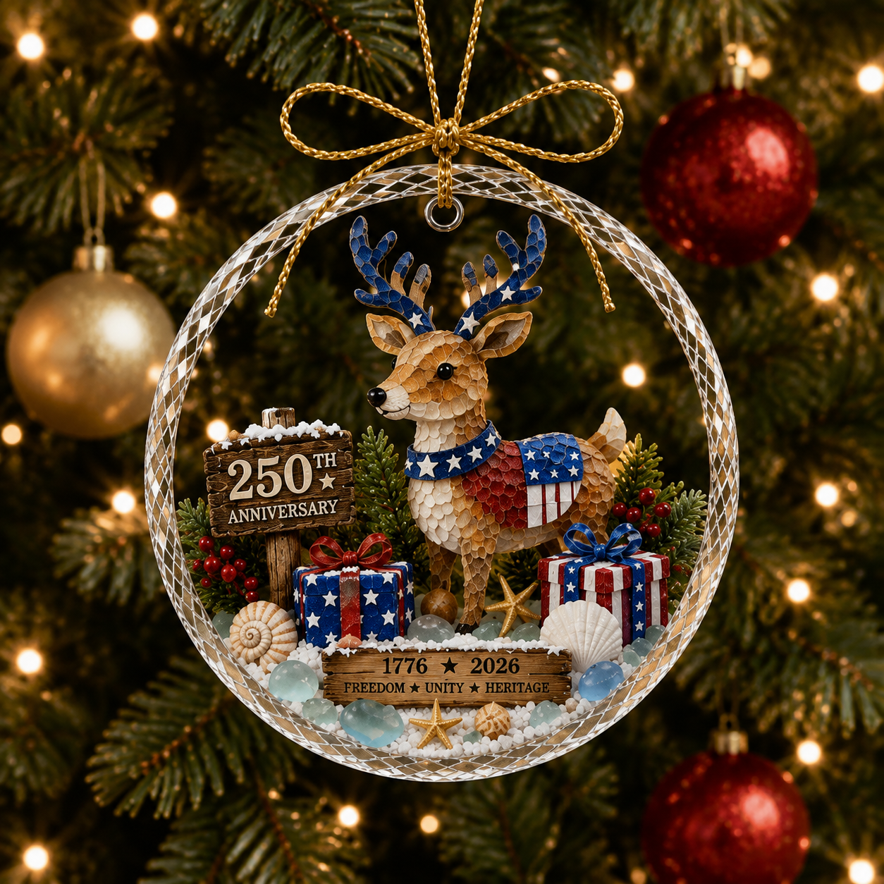 🌊 Ocean Christmas Ornament – 250th Anniversary Edition