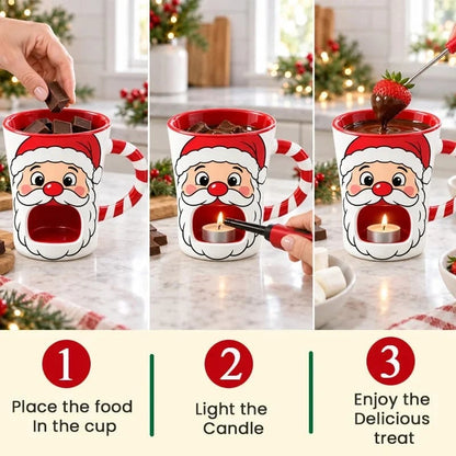 🍫 Christmas Chocolate Fondue Mug-Holiday Dessert Gift