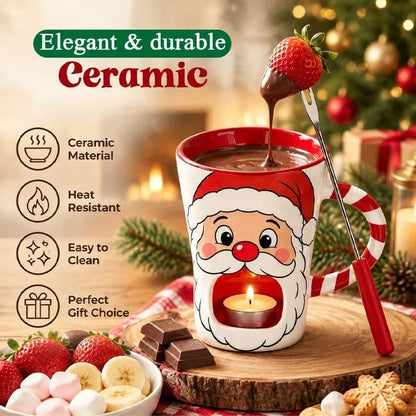 🍫 Christmas Chocolate Fondue Mug-Holiday Dessert Gift