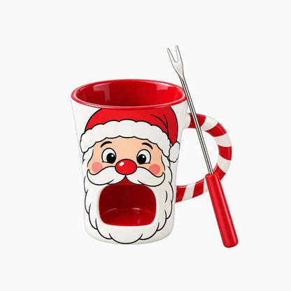 🍫 Christmas Chocolate Fondue Mug-Holiday Dessert Gift