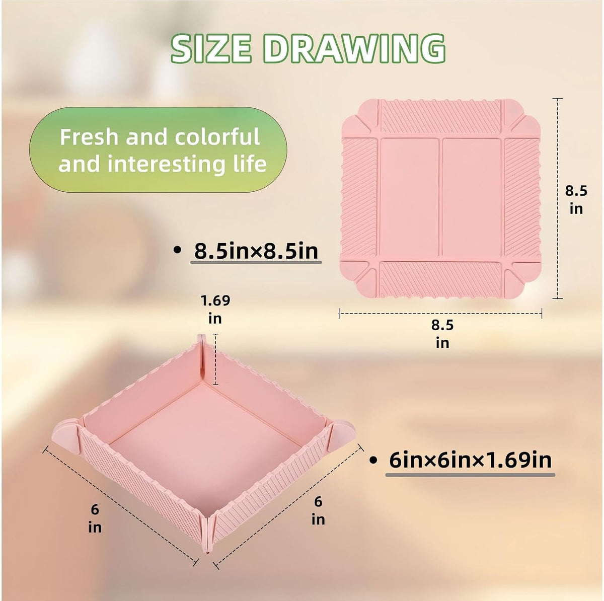 5-Piece Silicone Snack Containers with Built-in Magnetic Corners