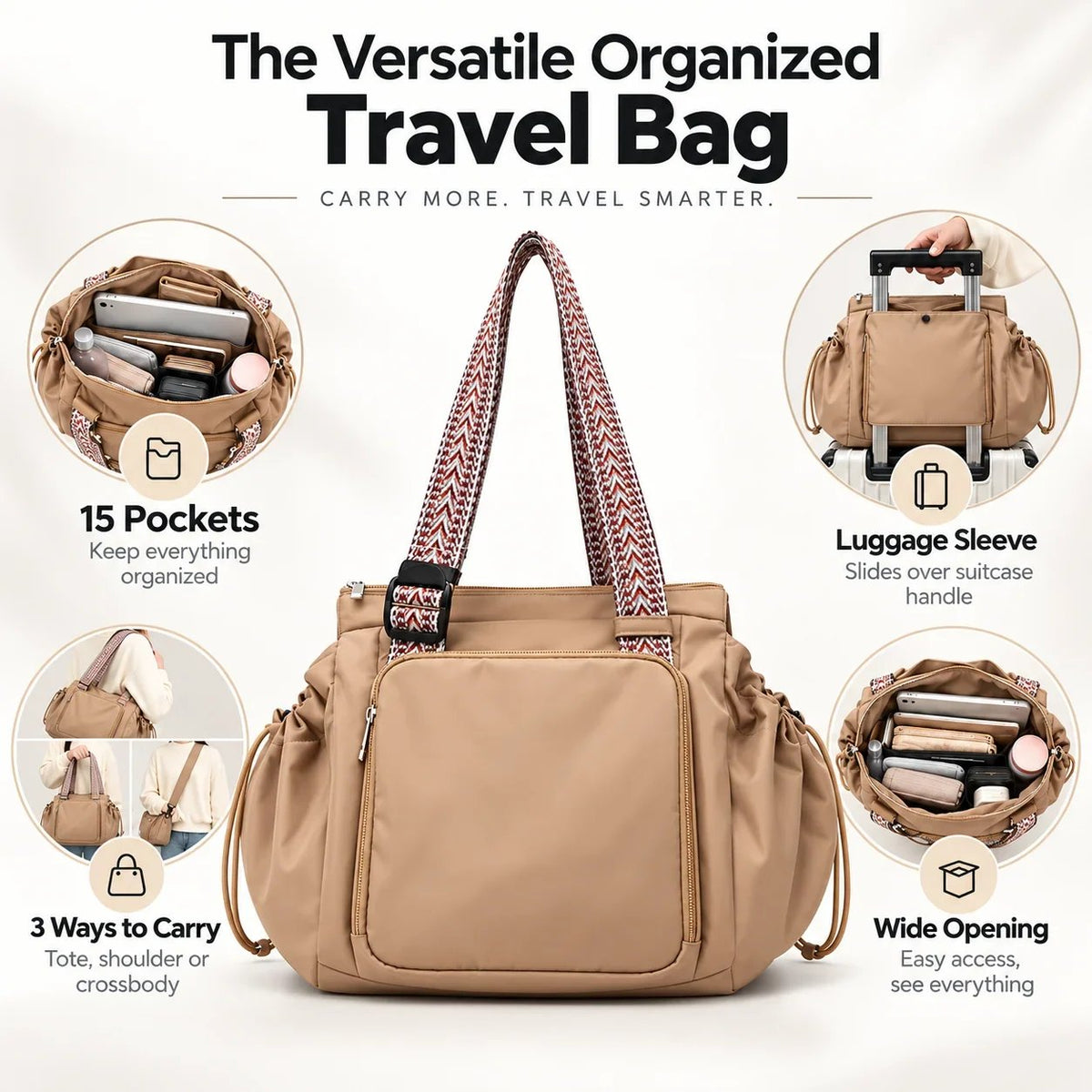 Multifunctional Large-Capacity Travel Bag