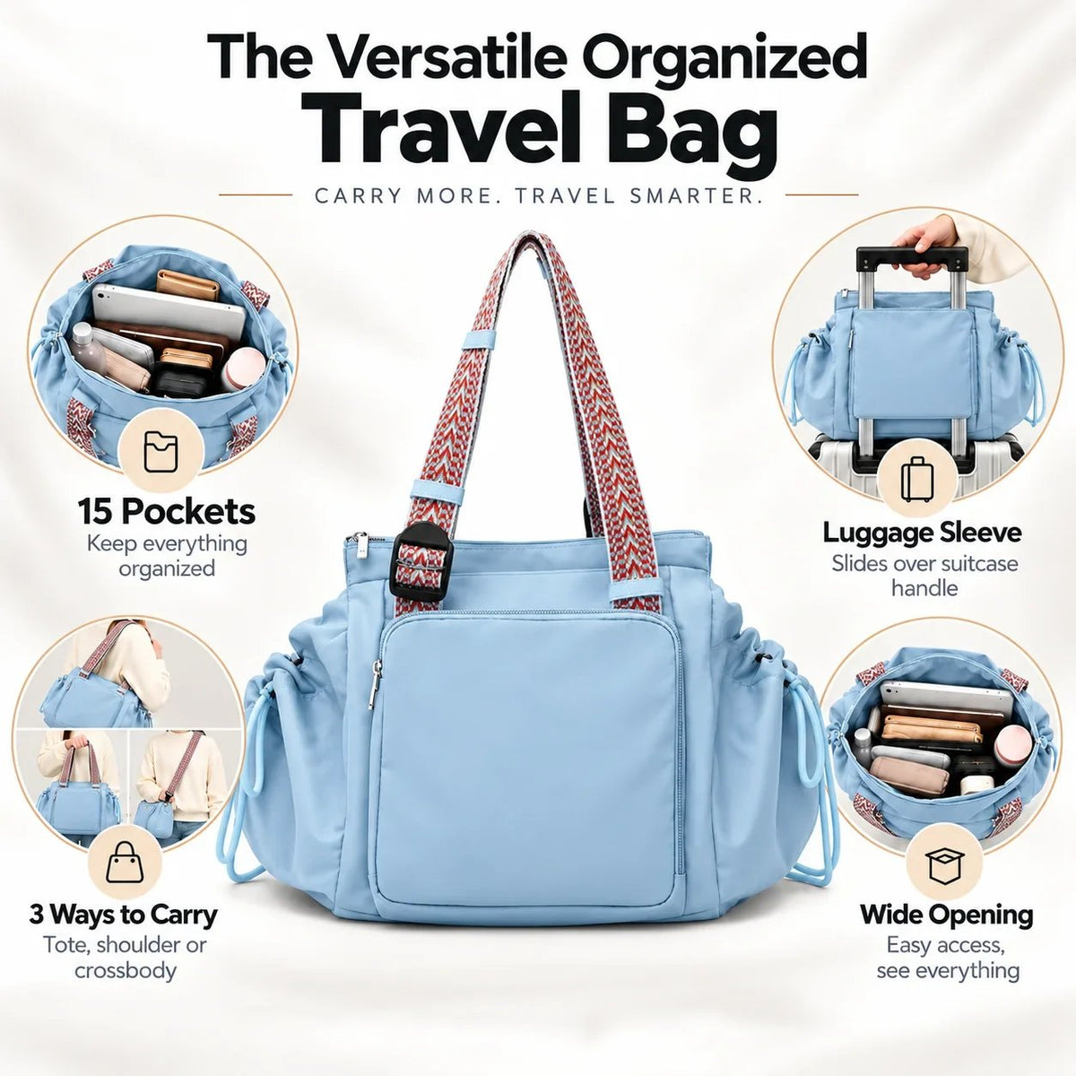 Multifunctional Large-Capacity Travel Bag