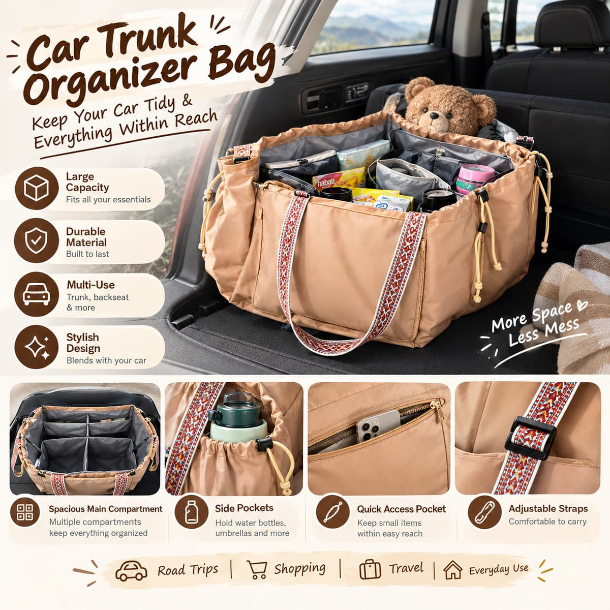 Multifunctional Large-Capacity Travel Bag