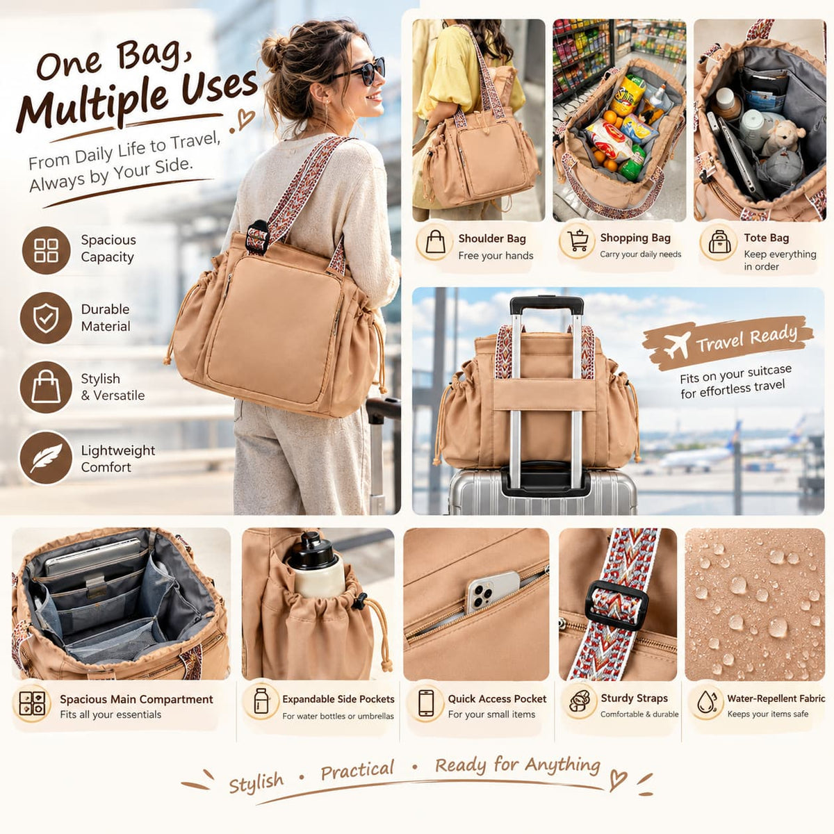 Multifunctional Large-Capacity Travel Bag
