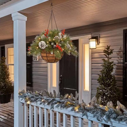 🎄Christmas Promotion 49% OFF🔥Pre-Lit Artificial Christmas Hanging Basket