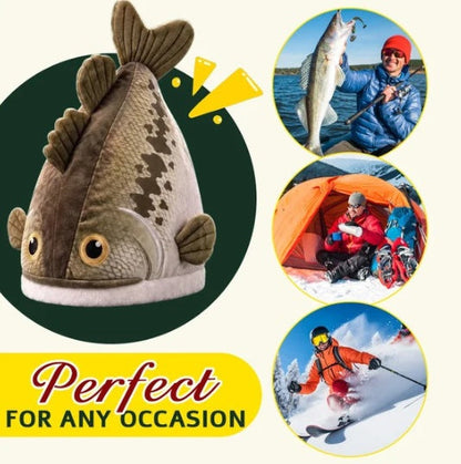 🎣Last day Promotion 🔥-🐟Reel in Laughs with This Funny Bass Plush Hat! 😂