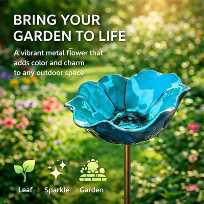 🌸 Everlasting Garden Blooms - Handmade  Metal Flower Garden Stake🐦