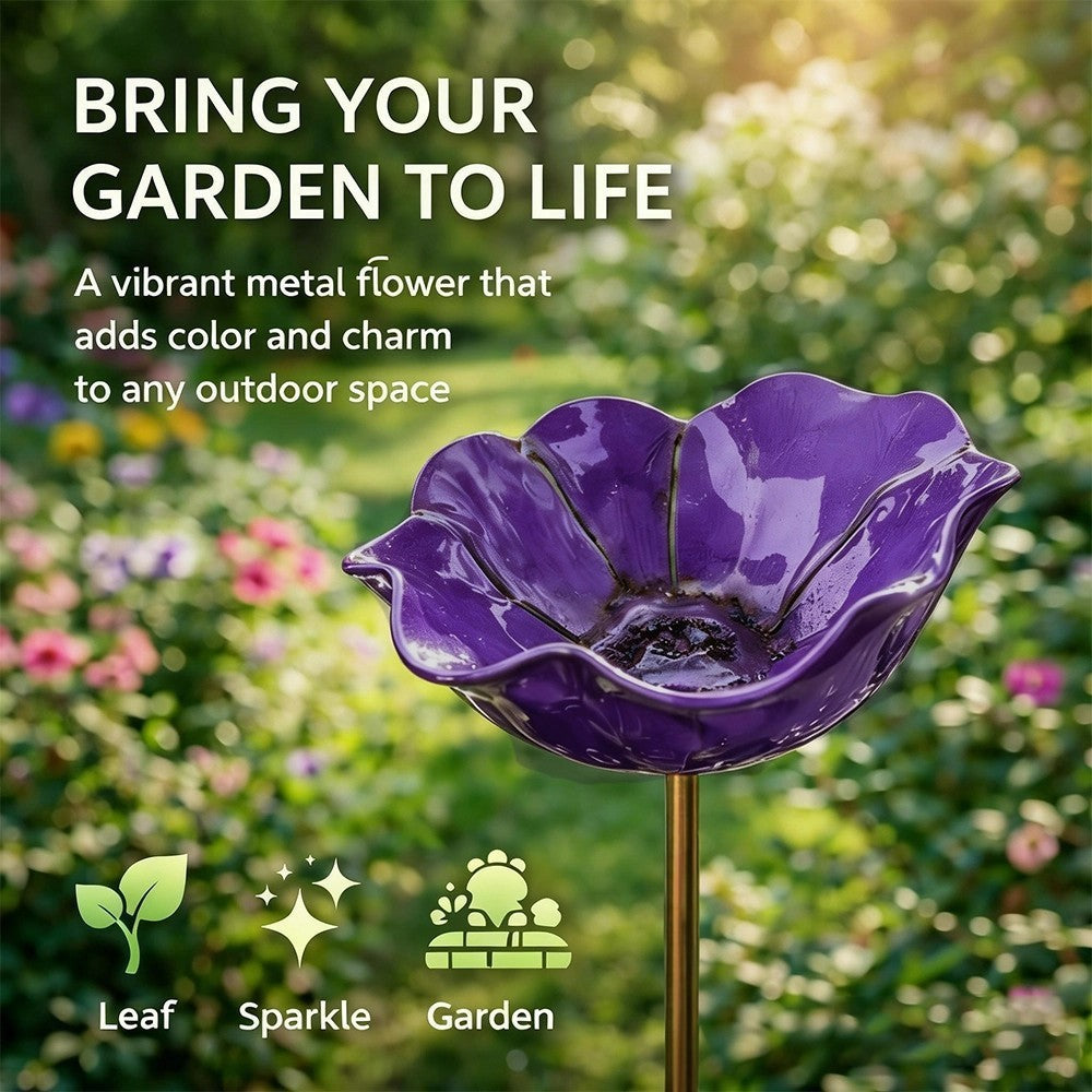 🌸 Everlasting Garden Blooms - Handmade  Metal Flower Garden Stake🐦