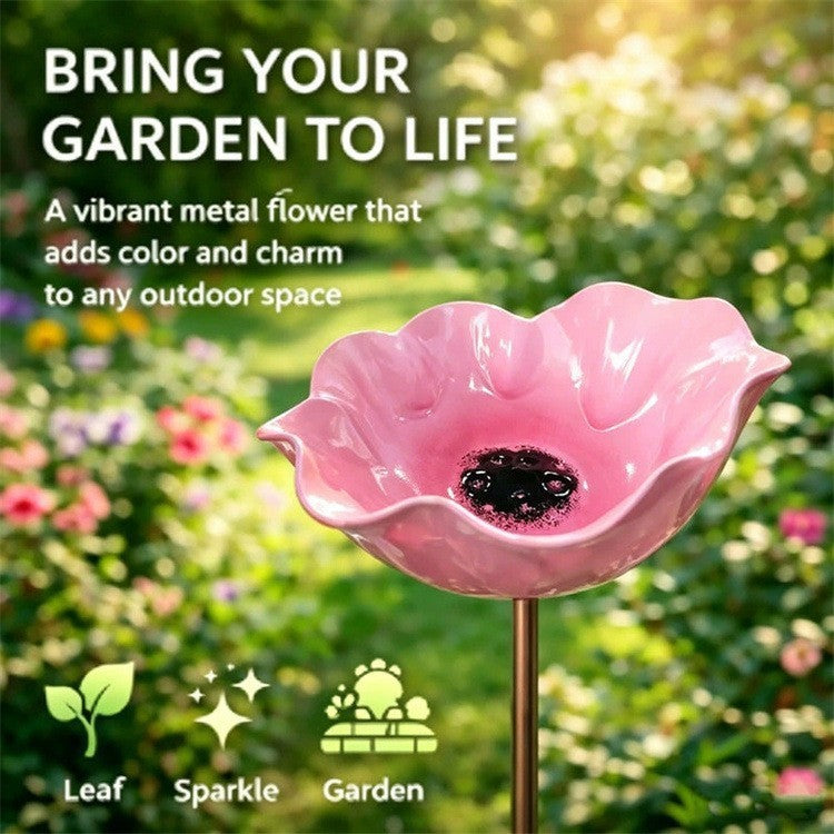 🌸 Everlasting Garden Blooms - Handmade  Metal Flower Garden Stake🐦