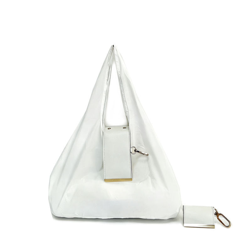 Compact Foldable Keychain Tote Bag, Expandable Reusable Grocery Shopping Bag with Key Ring🛍️
