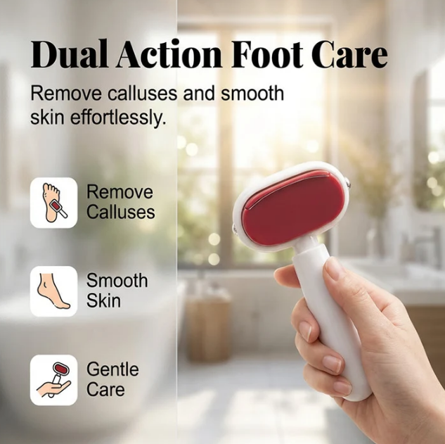 Dual‑Sided Foot Callus Remover, Replaceable Stainless Steel Blade Foot Scraper 🦶