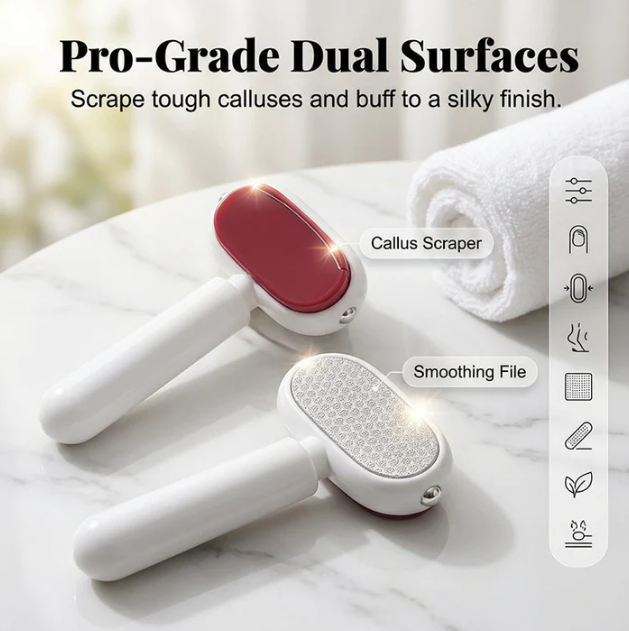 Dual‑Sided Foot Callus Remover, Replaceable Stainless Steel Blade Foot Scraper 🦶