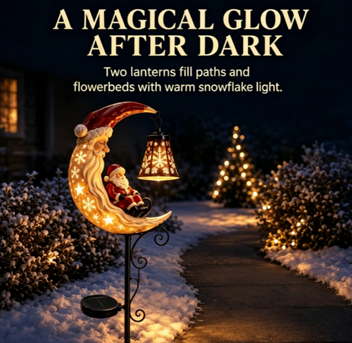 🎅Christmas Early Discount 49% Off - 🔥Santa’s Moonlight Lantern Solar Garden Stake⛄