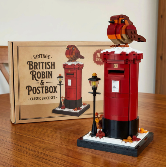 Vintage Postbox & Robin Brick Set – A Symbol of Love & Remembrance📮