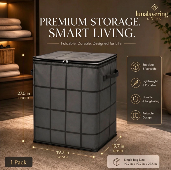 Large Foldable Storage Bag for Bedding & Clothes