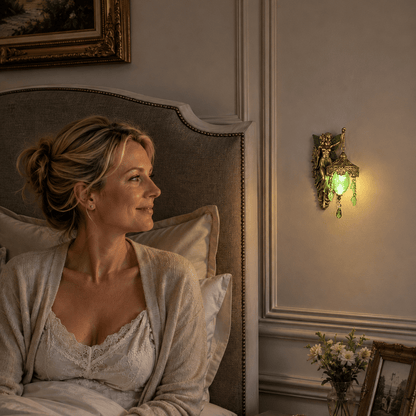 ⏳HOT SALE 62% OFF!!🌊Antique Gold Coastal Mermaid Wall Light 🧜‍♀️✨  Hand-Painted Vintage Sconce for Indoors & Covered Outdoor Spaces 🏡🌊