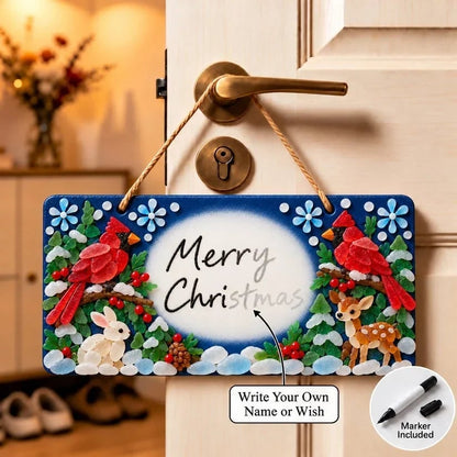 🎄 Beginner-Friendly DIY Sea Glass Christmas Hanging Sign Kit | 8 Festive Designs with Handwritten Personalization ✍️