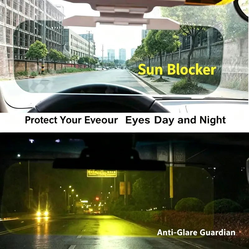 Adjustable Car Anti-Glare Sun Visor – Dual-Color Day & Night Driving Shield