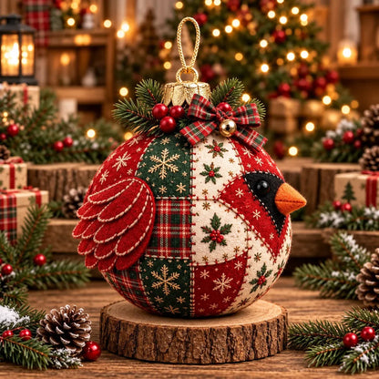 🎄✨Cozy Patchwork Christmas Ornament Collection-DIY Christmas Artwork