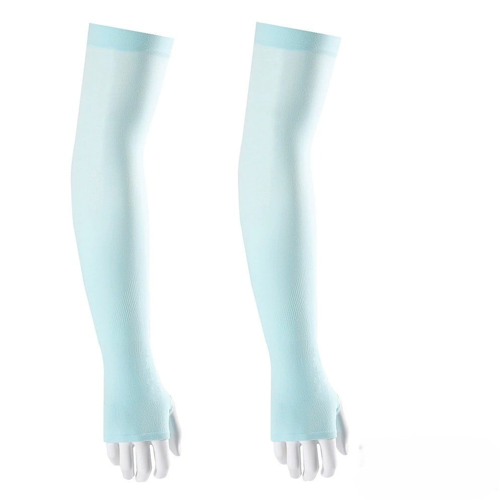 ☀️ UPF 50+ Cooling UV Arm Sleeves | 🧊 High Stretch Compression Fabric | Anti-UV Breathable Sleeves for Men Women