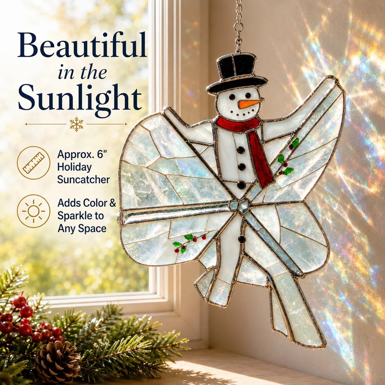 🎄Beginner-Friendly 3D Christmas Iridescent Suncatcher DIY Kit 💕