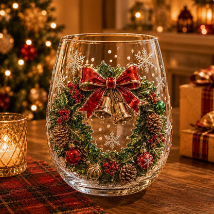 🎄Magical Christmas 3D Glass Cup Collection – Santa, Reindeer, Snowman & Christmas Tree