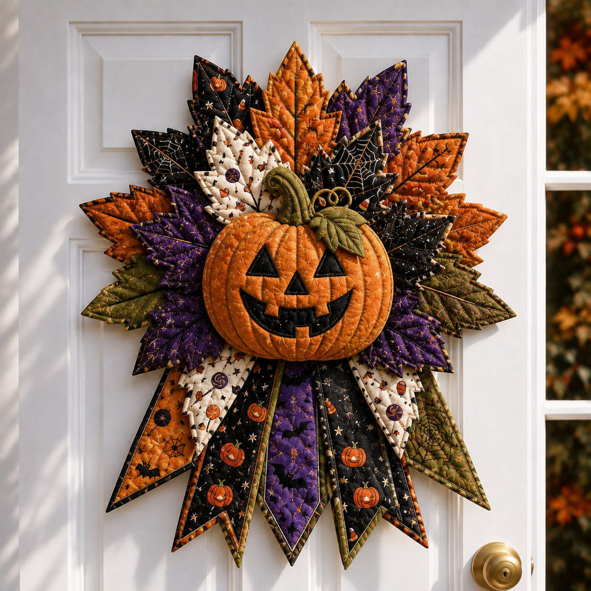 ✨🎃DIY Quilted Halloween Pumpkin Door Hanger Kit