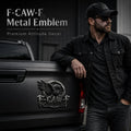 🦅 F-CAW-F "Midnight Edition" Metal Emblem - Premium Attitude Decal