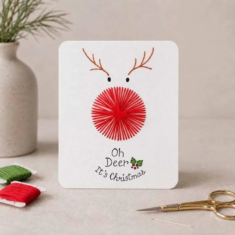 Merry & Bright Beginner-Friendly Christmas DIY Card Kit (6 Cards)