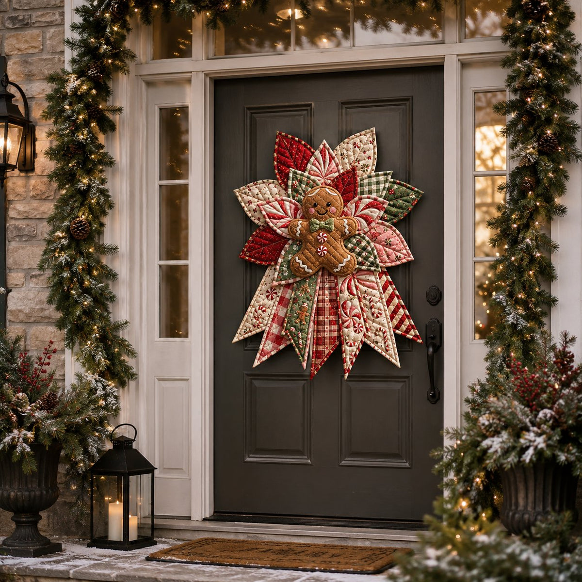 🎄 50% OFF Holiday Special – DIY Quilted Christmas Door Hanging Sewing Kit ✨