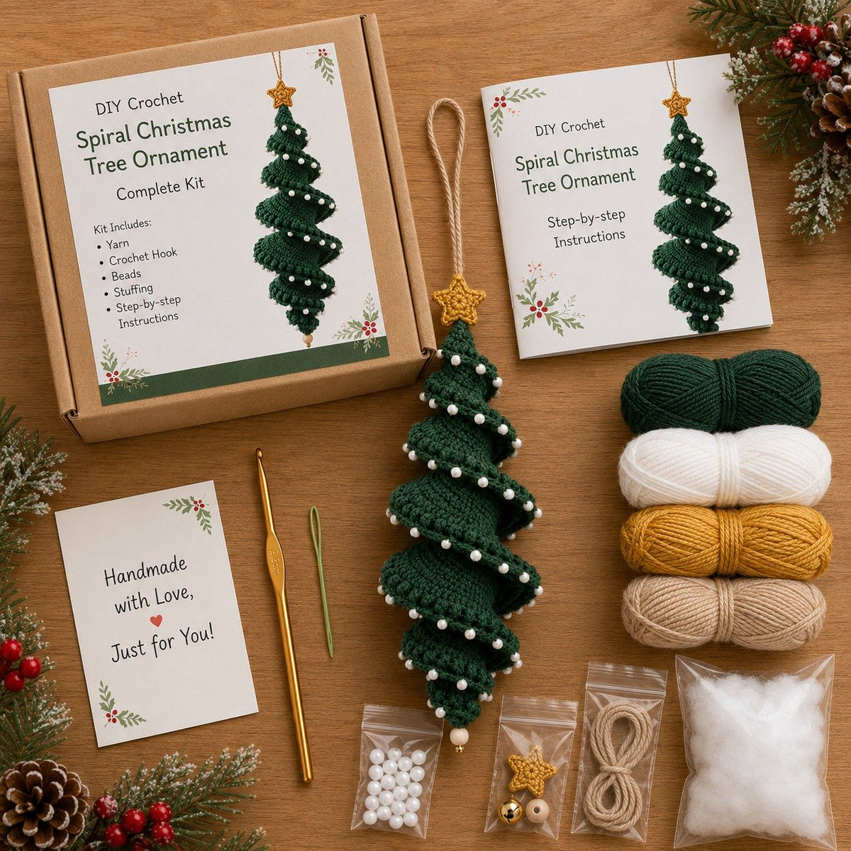 🔥HOT SALE - 49% OFF Crochet Snowman Spiral Oranment DIY Kit🎅🌲