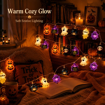 🎃USB-Powered Halloween Pumpkin LED String Lights