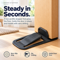 No-Drill Door Stopper — Low-Profile Repositionable Interior Door Holder