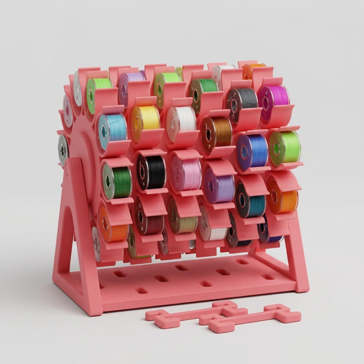 🔥 Last Day 49% OFF - 🧵 360° Rotating Bobbin Organizer – Holds 60 A-Size Bobbins