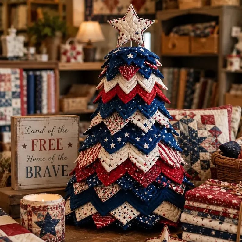 🔥Last Day 50% OFF - 🎄Christmas Tree Quilt Kit DIY Easy Layered Fabric Holiday Décor
