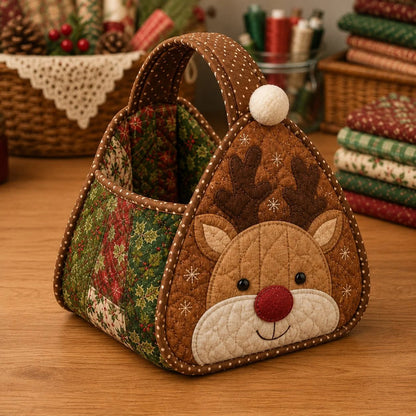 🎉🎄 Christmas Character Quilted DIY Carry Basket🎁