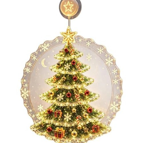 ⏳ Last Day 49% OFF – 🎄Lighted Christmas Window Decoration with Suction Cup✨