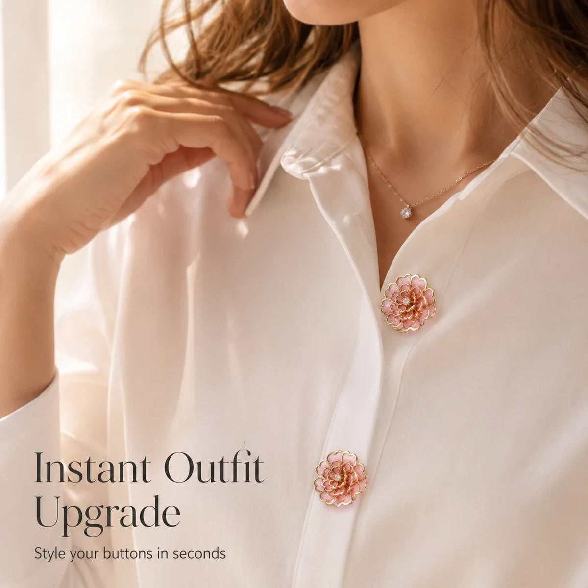 🎉🌸 Flower Button Covers – Instant No-Sew Shirt & Blouse Upgrade