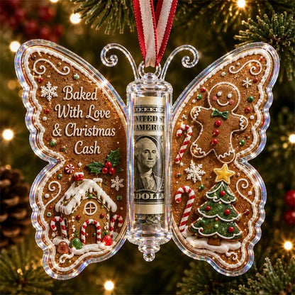 🎄Christmas Cash Gift Butterfly Ornament – Holiday Money Holder Keepsake💵✨