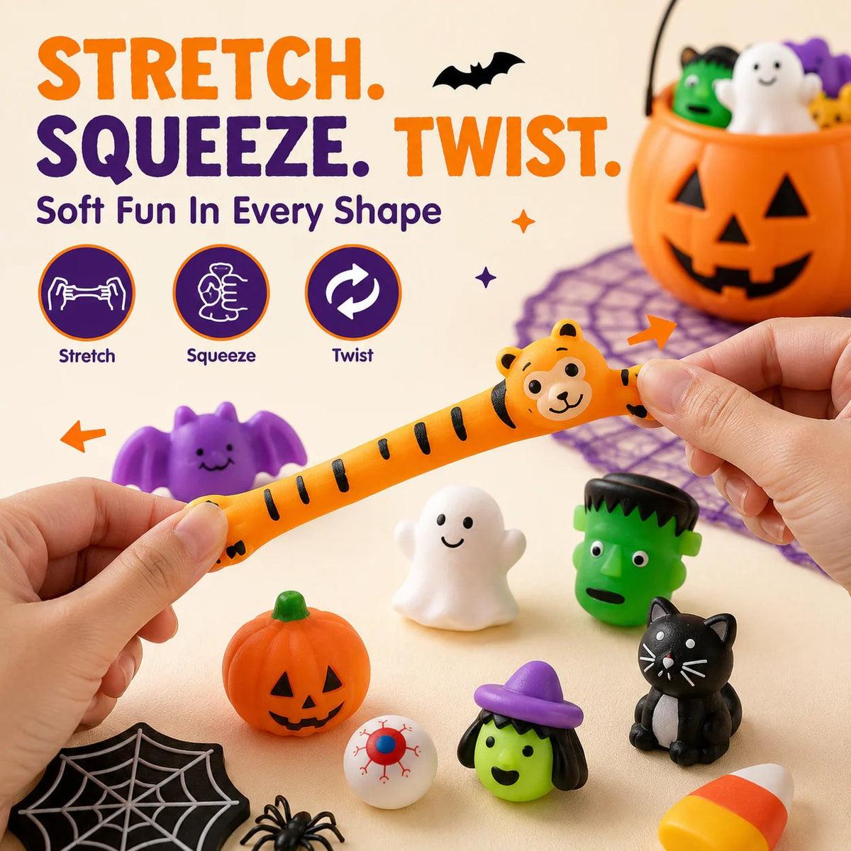 🔥Hot Sale 50% OFF - 🎃🎁 30PCS Halloween Mochi Squishy Toys