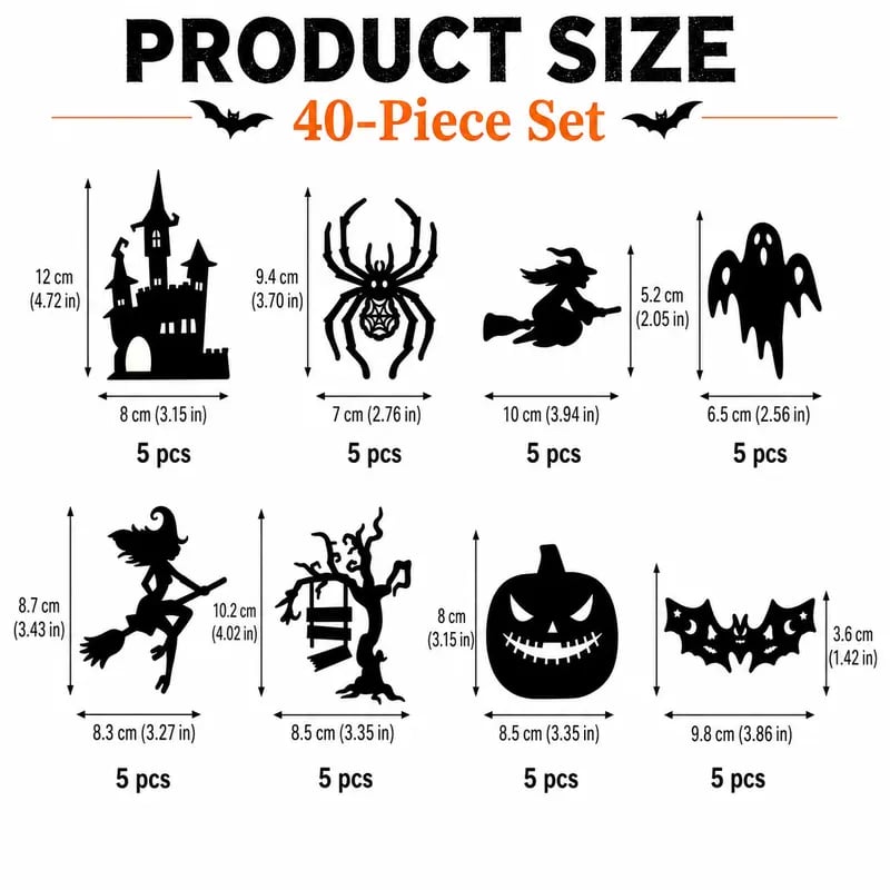 🎃 Halloween LED Silhouette Wall Light Stickers – Spooky Glow Made Easy! 👻✨