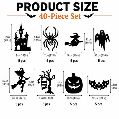 🎃 Halloween LED Silhouette Wall Light Stickers – Spooky Glow Made Easy! 👻✨
