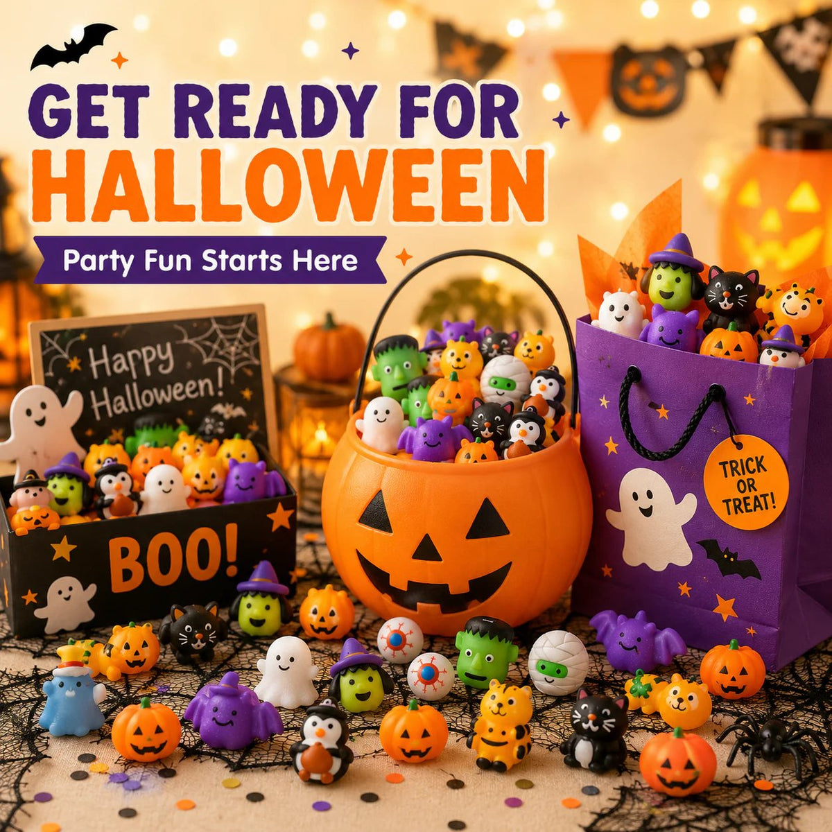 🔥Hot Sale 50% OFF - 🎃🎁 30PCS Halloween Mochi Squishy Toys