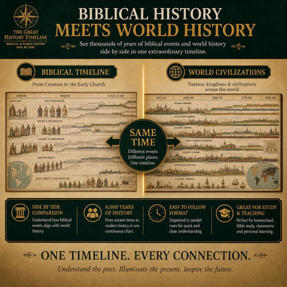 🔥📜 SPECIAL OFFER | Synchronological History Chart – 6,000 Years of Biblical & World Events in One Fold-Out Timeline with a Brand-New Cover Design