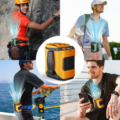 🔥3-in-1 Waist Fan with Flashlight Power Bank Portable🌊