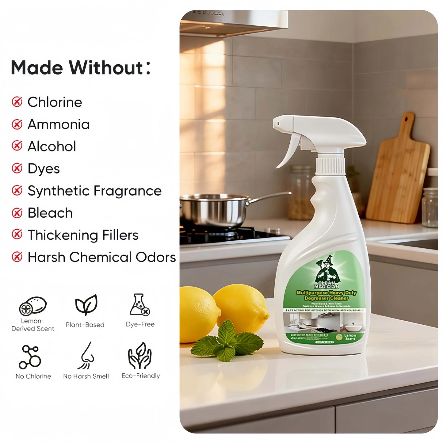 🔥Heavy Duty Multipurpose Degreaser Kitchen Grease Cleaner Spray